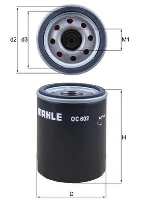 MAHLE OC602 — Фільтр масляний