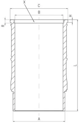 Chemise de cylindre MAHLE 001 LW 00142 001