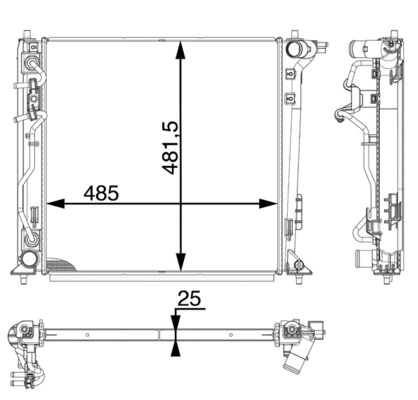 Radiateur, refroidissement du moteur MAHLE CR 1979 000P