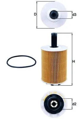 MAHLE OX188D — Фільтр масляний