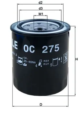 MAHLE OC275 — Фільтр масляний