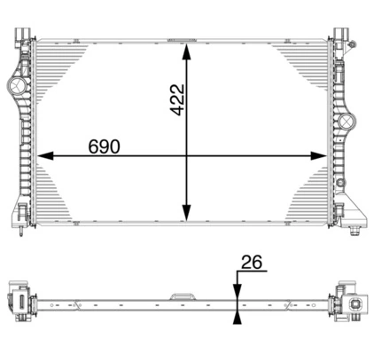 Intercooler, échangeur MAHLE CI 222 000P