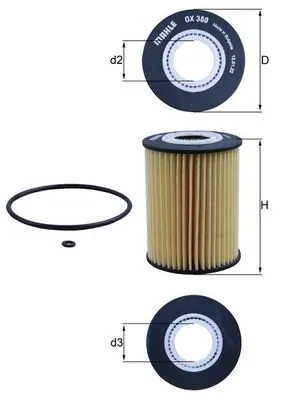 MAHLE OX380D — Фільтр масляний