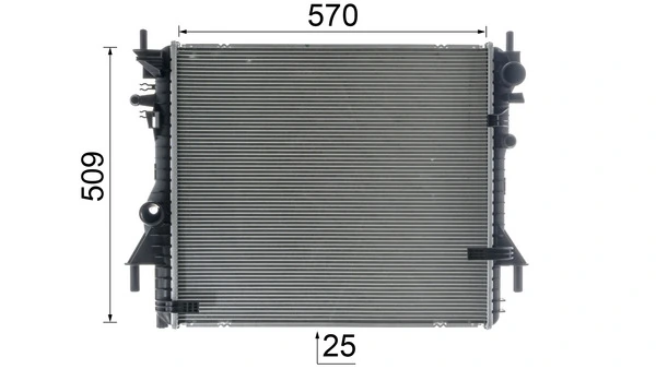 Radiateur, refroidissement du moteur MAHLE CR 1937 000P