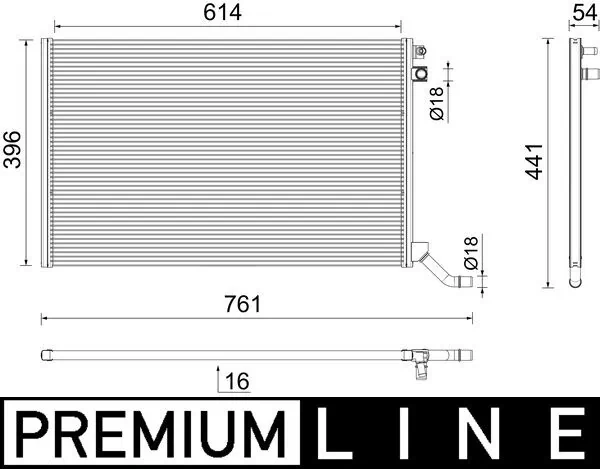 Radiateur, refroidissement du moteur MAHLE CR 2445 000P