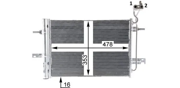 Condenseur, climatisation MAHLE AC 30 000P