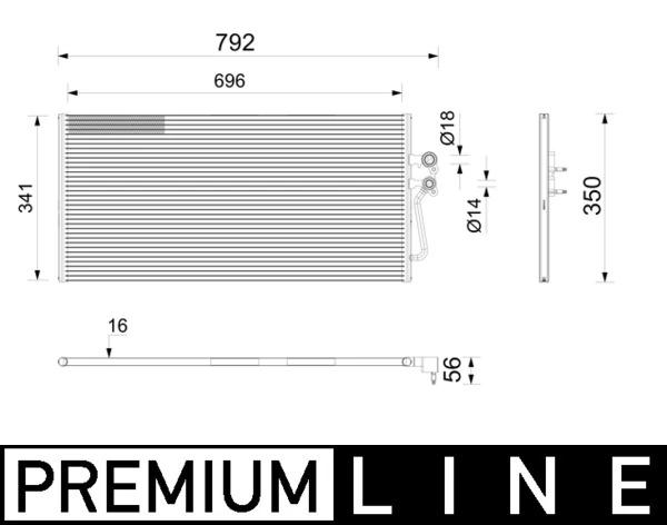 Condenseur, climatisation MAHLE AC 1202 000P