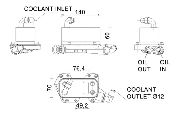 Radiateur d'huile de boîte automatique MAHLE CLC 132 000P