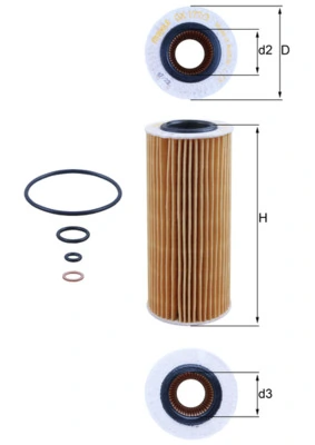 MAHLE OX177/3D — Фільтр масляний