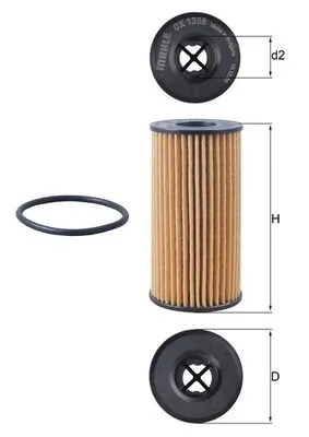 MAHLE OX1308D — Фільтр масляний