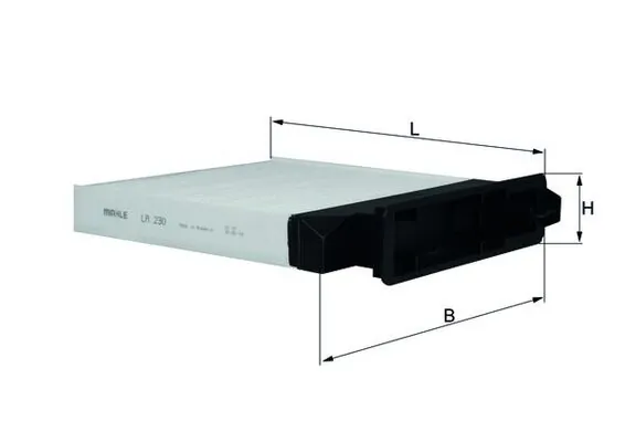 MAHLE LA230 — Фільтр салону (вир-во Knecht-Mahle)