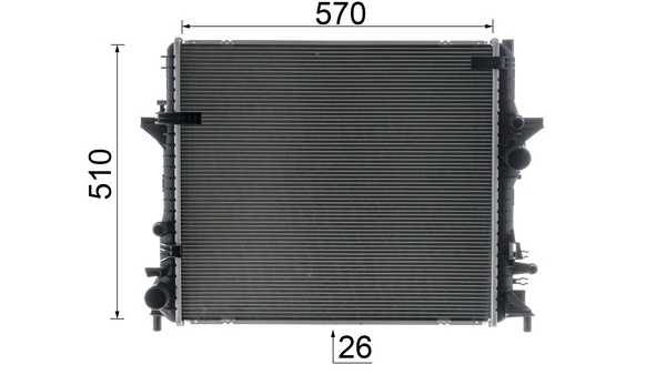 Radiateur, refroidissement du moteur MAHLE CR 1929 000P