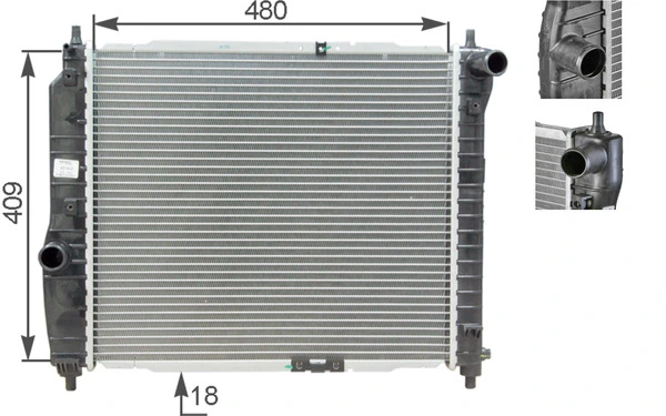 Radiateur, refroidissement du moteur MAHLE CR 1309 000S