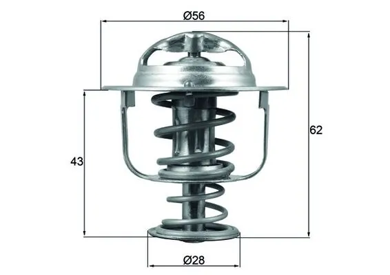 Thermostat, liquide de refroidissement MAHLE TX 197 71D