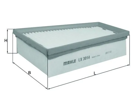 MAHLE LX3014 — Фільтр повітряний RENAULT MEGANE III, SCENIC III 2.0 TCe, DCi 09- (вир-во KNECHT-MAHLE)