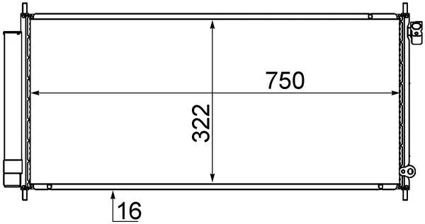 Condenseur, climatisation MAHLE AC 717 000S
