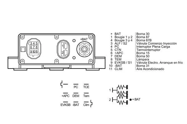 Appareil de commande, temps de préchauffage MAHLE MHG 52