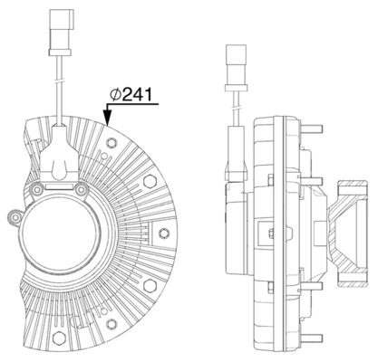 Embrayage, ventilateur de radiateur MAHLE CFC 257 000P