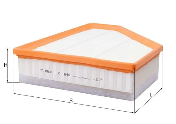 MAHLE LX1640 — Фільтр повітряний (вир-во Knecht-Mahle)