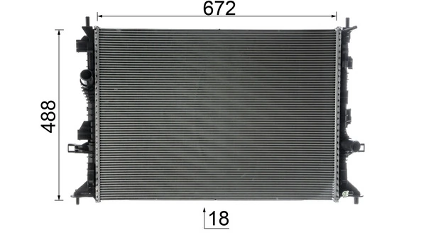 Radiateur, refroidissement du moteur MAHLE CR 1724 000P