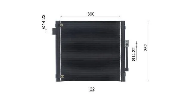 Condenseur, climatisation MAHLE AC 1147 000S