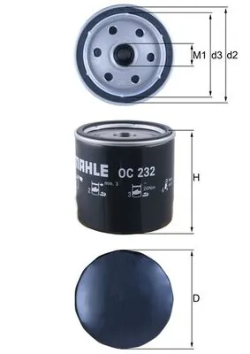 MAHLE OC232 — Фільтр масляний