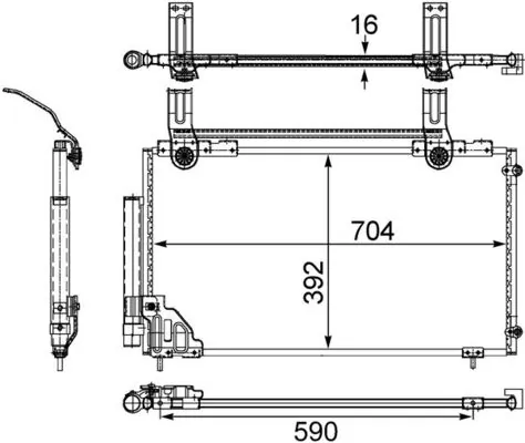 Condenseur, climatisation MAHLE AC 471 000S
