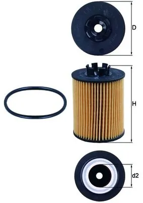 MAHLE OX173/2D — Фільтр масляний