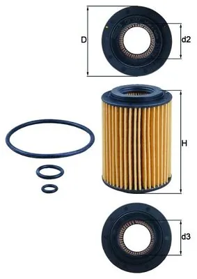 MAHLE OX347D — Фільтр масляний