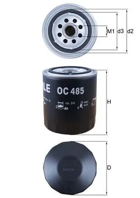 MAHLE OC485 — Фільтр масляний