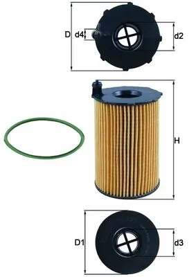 MAHLE OX420D — Фільтр масляний
