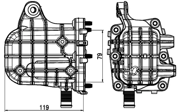 Radiateur, réaspiration des gaz d'échappement MAHLE