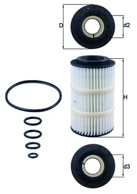 MAHLE OX345/7D — Фільтр масляний