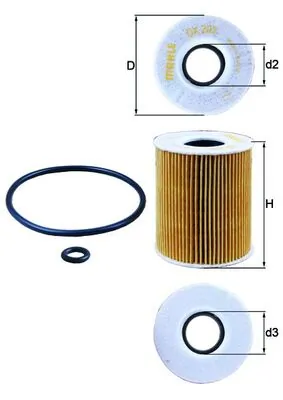 MAHLE OX203D — Фільтр масляний
