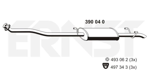 Silencieux central ERNST 390040