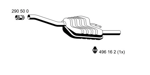 Silencieux arrière ERNST 341172