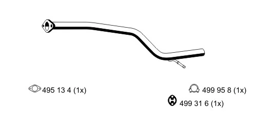 Tuyau d'échappement ERNST 344463