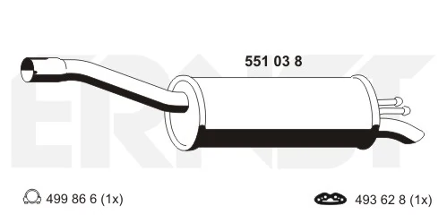 Silencieux arrière ERNST 551038