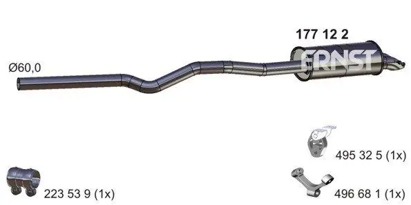 Silencieux arrière ERNST 177122