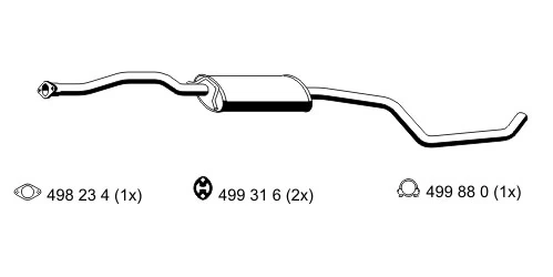 Silencieux central ERNST 342223