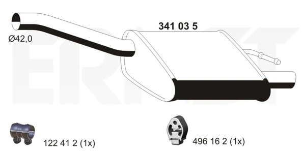 Silencieux arrière ERNST 341035