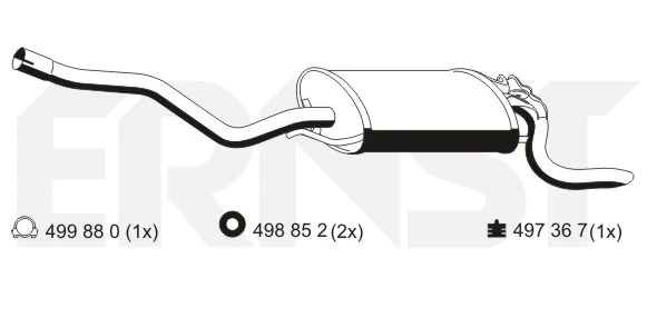 Silencieux arrière ERNST 353014