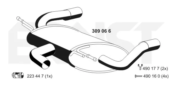 Silencieux arrière ERNST 309066