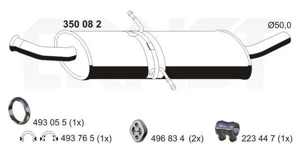 Silencieux central ERNST 350082