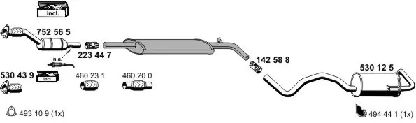 Échappement ERNST 100168