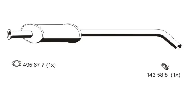 Silencieux central ERNST 530033