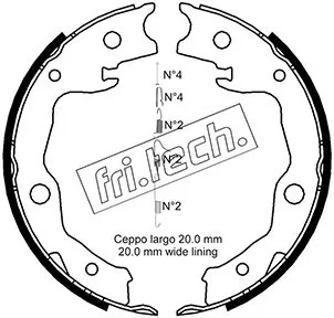 Brake Shoe Set, parking brake