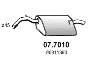 Silencieux arrière ASSO 07.7010