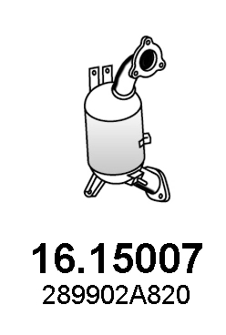 Filtre à particules / à suie, échappement ASSO 16.15007