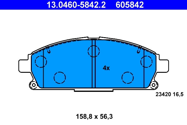 Kit de plaquettes de frein, frein a disque